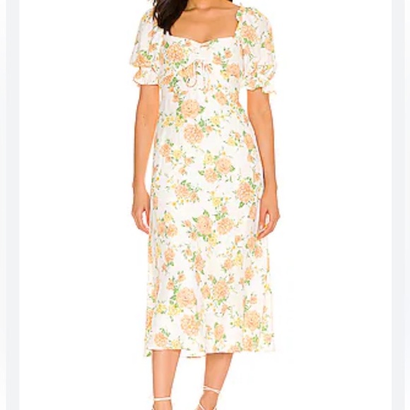 Windsor ladies puffy short sleeve maxi dress, padded bra under wire lined large - Picture 3 of 9